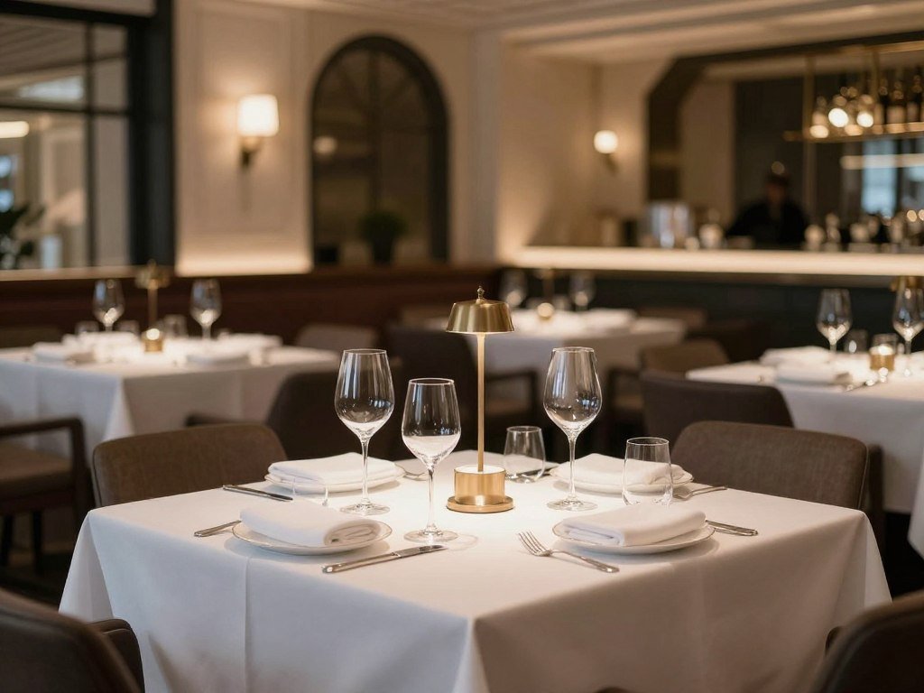 Fine dining restaurant in luxury hotel