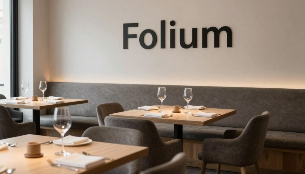 Best Restaurants Birmingham England 11 Folium restaurant in Birmingham England with minimalist interior