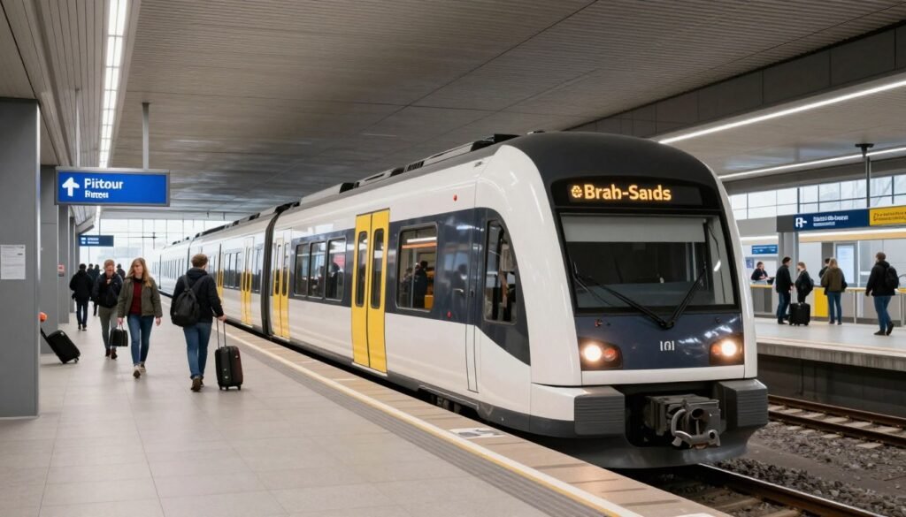 The Best Hotels in Frankfurt 28 Frankfurt S-Bahn train at airport station platform