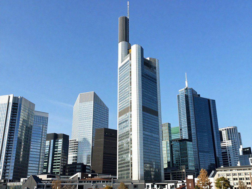 The Best Things to Do in Frankfurt 12 Frankfurt banking district skyscrapers reflecting sunlight with modern architecture