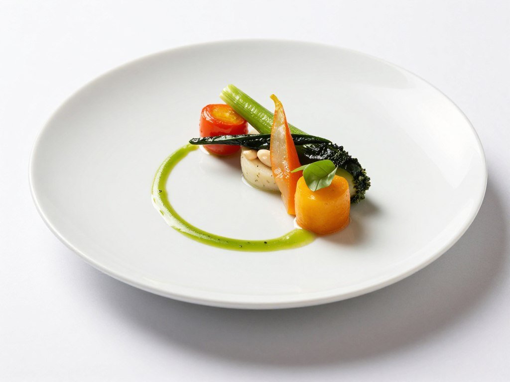 French cuisine presentation at La Maison Lefevre with artistic plating