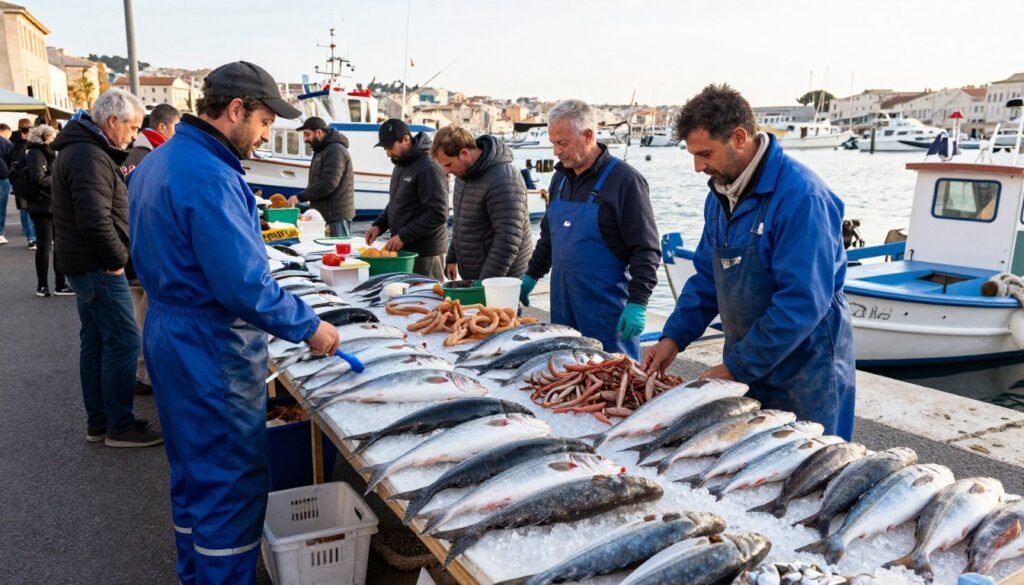 The Best Things to Do in Marseille 10 Fresh seafood at the morning fish market at Vieux Port with fishermen selling their catch