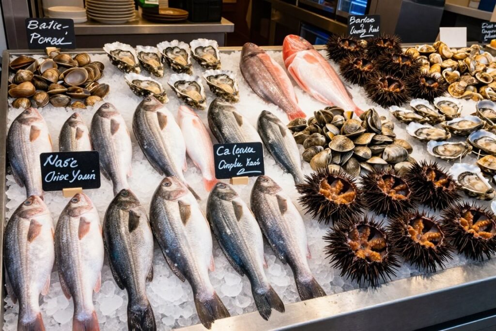 The Best Restaurants in Marseille 2 Fresh seafood display at a Marseille fish restaurant