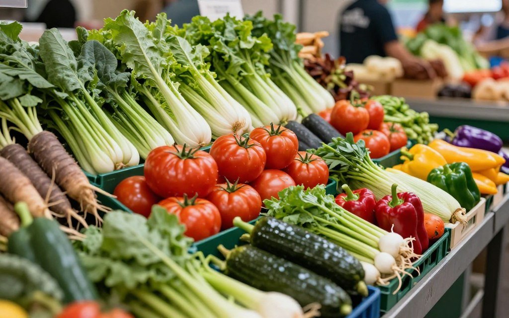 Fresh vegetable market produce for restaurants