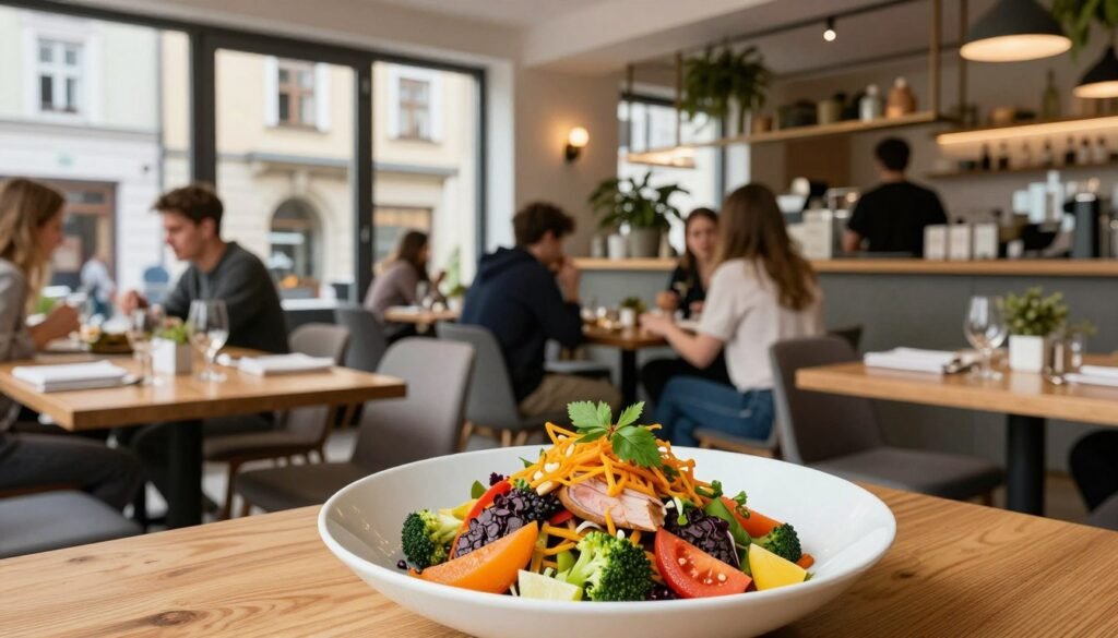 The Best Restaurants in Linz 10 Gelbes Krokodil's hip interior and vegetarian dishes