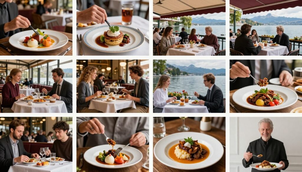 Geneva dining scene overview with diverse restaurants