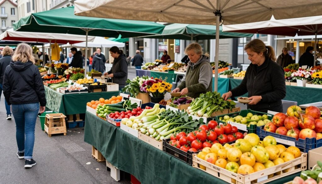 The Best Things to Do in Geneva 31 Geneva market with fresh produce and flowers