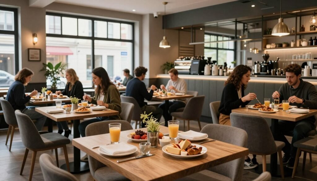 The Best Hotels in Vaduz 6 Giessen Hotel coffeehouse interior with guests enjoying breakfast