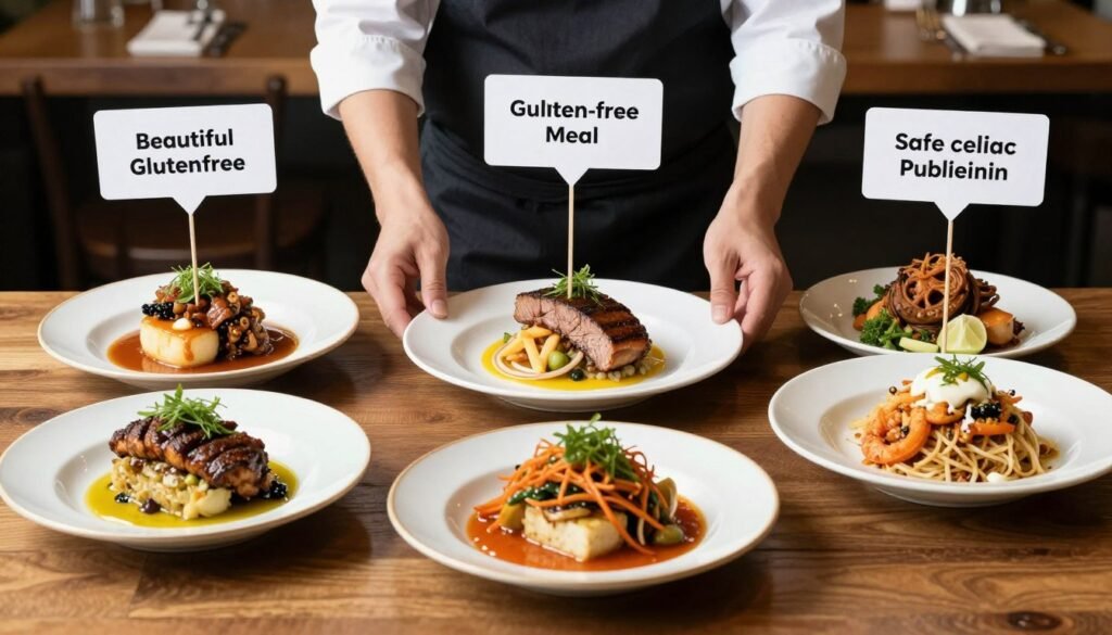 Gluten-free meal options displayed at restaurant