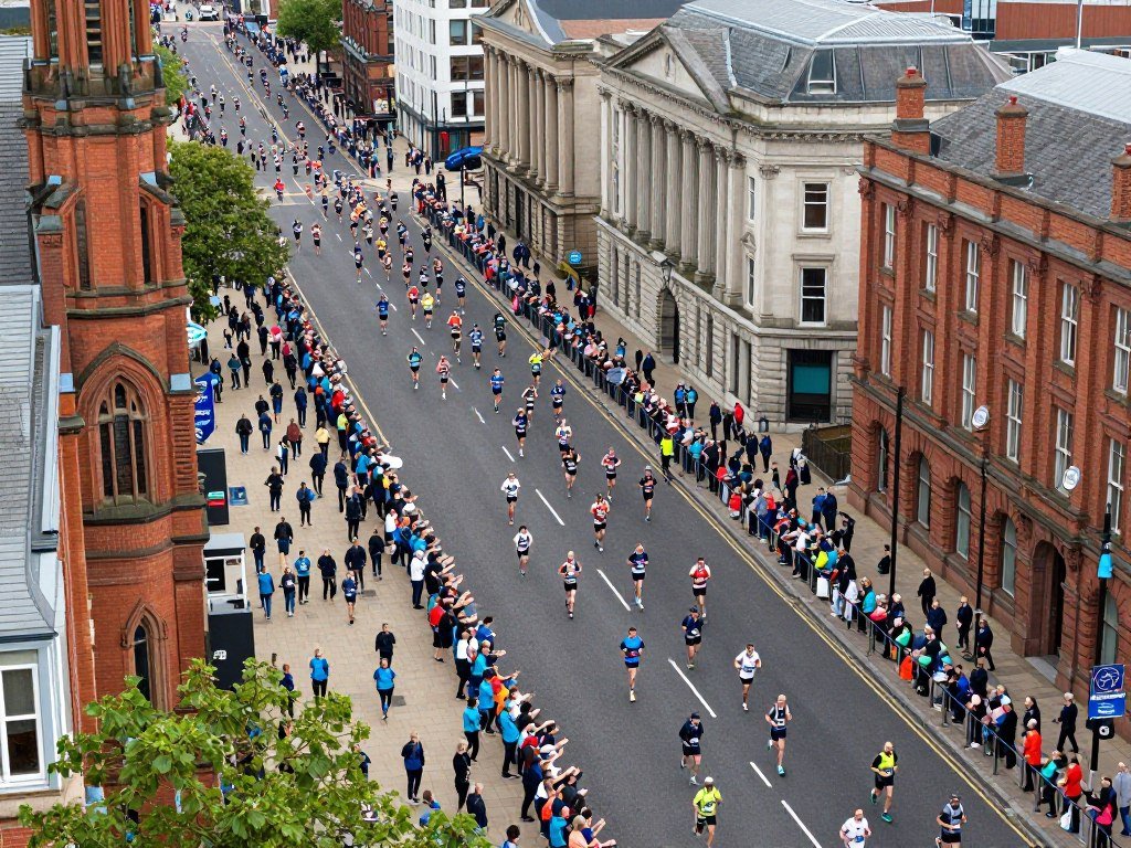 Great Manchester Run with thousands of participants