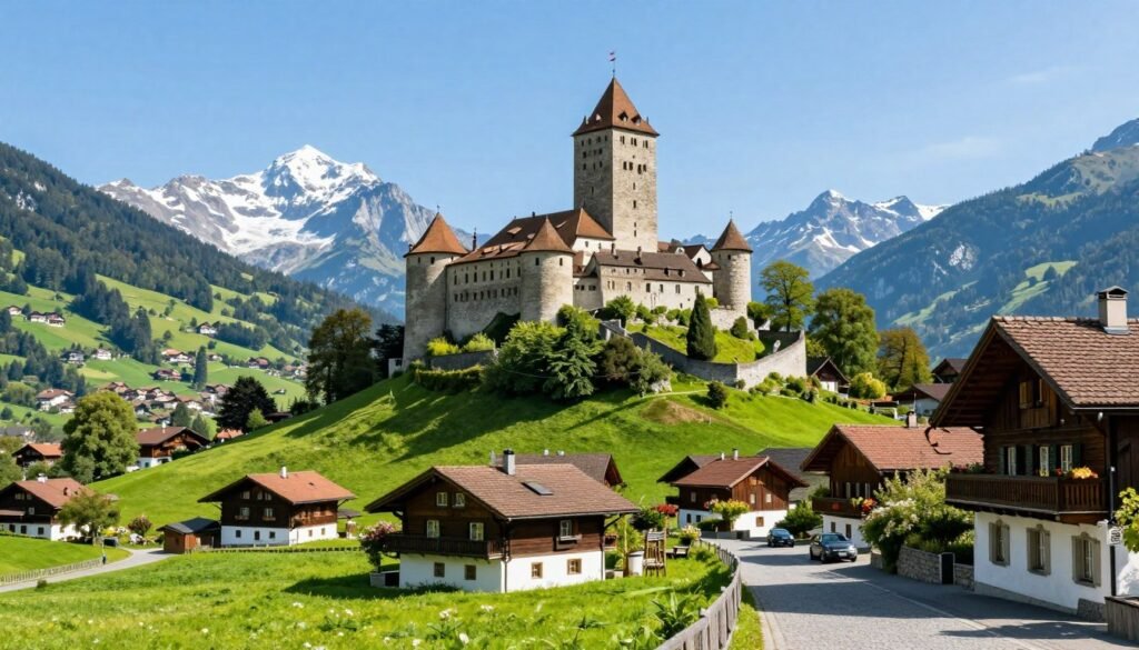 The Best Things to Do in Geneva 37 Gruyères medieval village and castle on hilltop