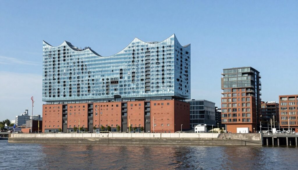The Best Hotels in Hamburg 27 HafenCity Hamburg modern architecture along waterfront