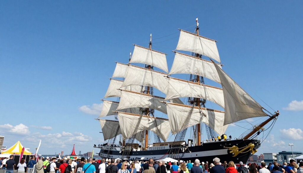 The Best Things to Do in Hamburg 30 Hamburg harbor birthday festival with tall ships and crowds