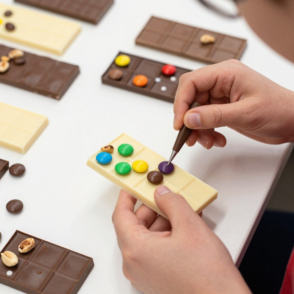The Best Things to Do in Cologne 14 Hands making custom chocolate bar at Chocolate Museum workshop