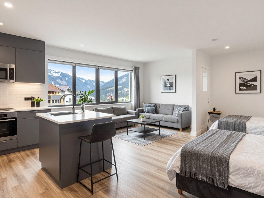 Harry's Home Bern modern family apartment with kitchen