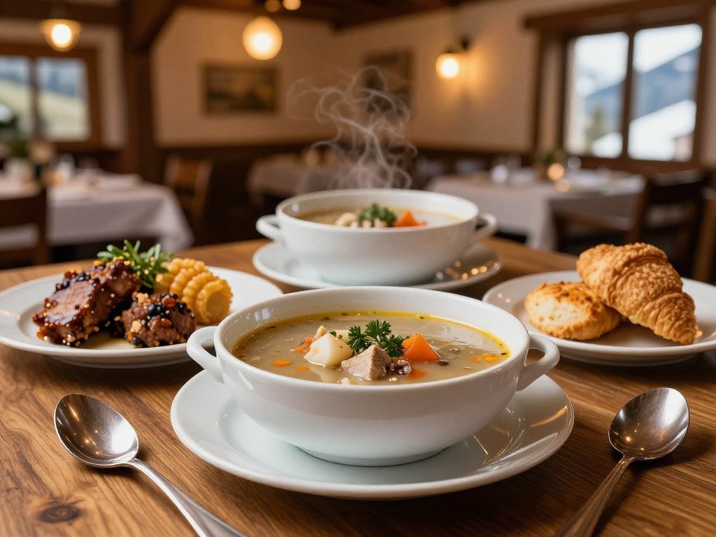 Hearty autumn and winter dishes at Schaan restaurants with cozy interior