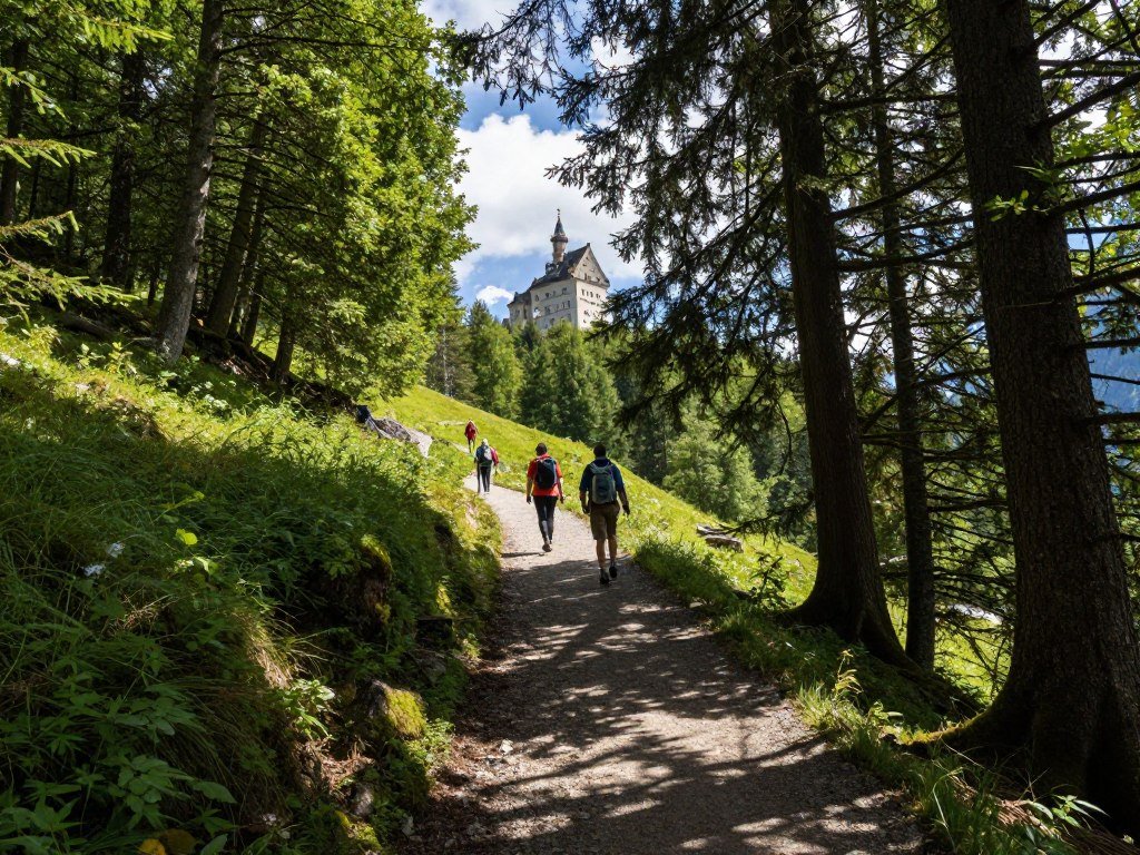 The Best Hotels in Vaduz 11 Hiking trail leading up to Vaduz Castle through forest