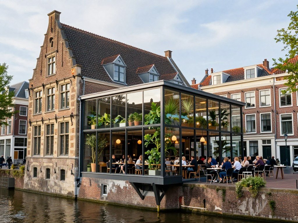 The Best Restaurants in Leiden Netherlands 8 Historic WAAG building restaurant in Leiden with canal views