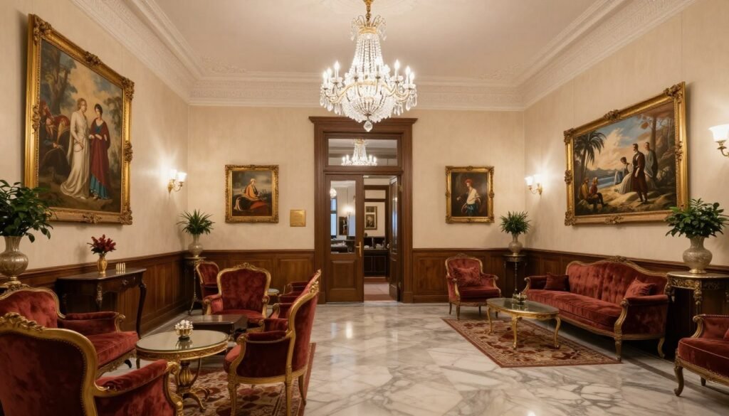 The Best Hotels in Salzburg Austria 9 Hotel Bristol Salzburg elegant lobby with antique furnishings