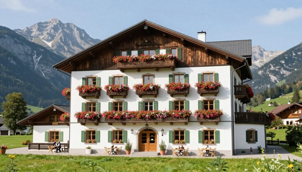 The Best Hotels in Salzburg Austria 15 Hotel Pension Bloberger Hof traditional Austrian exterior with mountains