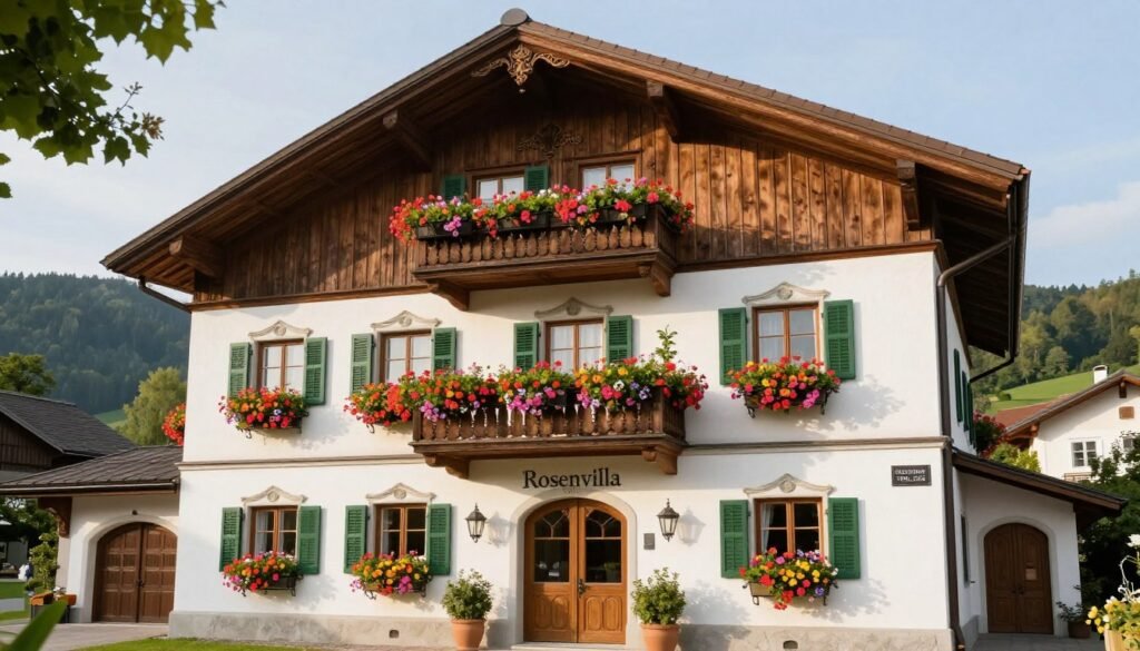 The Best Hotels in Salzburg Austria 12 Hotel Rosenvilla traditional Austrian exterior with flower boxes