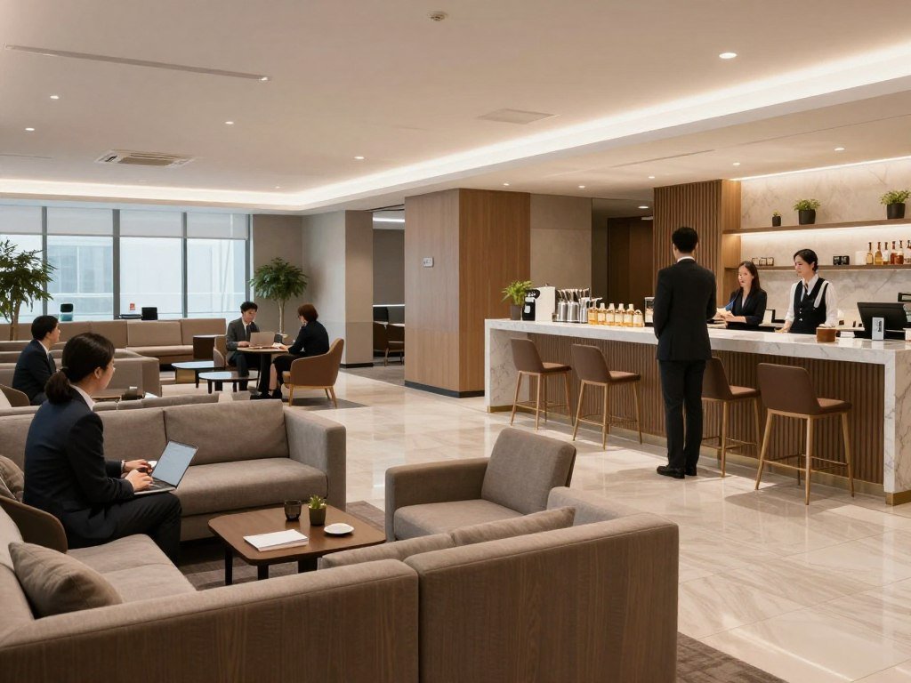 Hotel business lounge interior