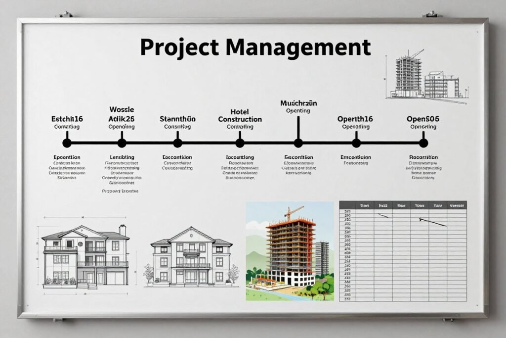The Best Hotels in Hamburg 22 Hotel construction timeline visualization board