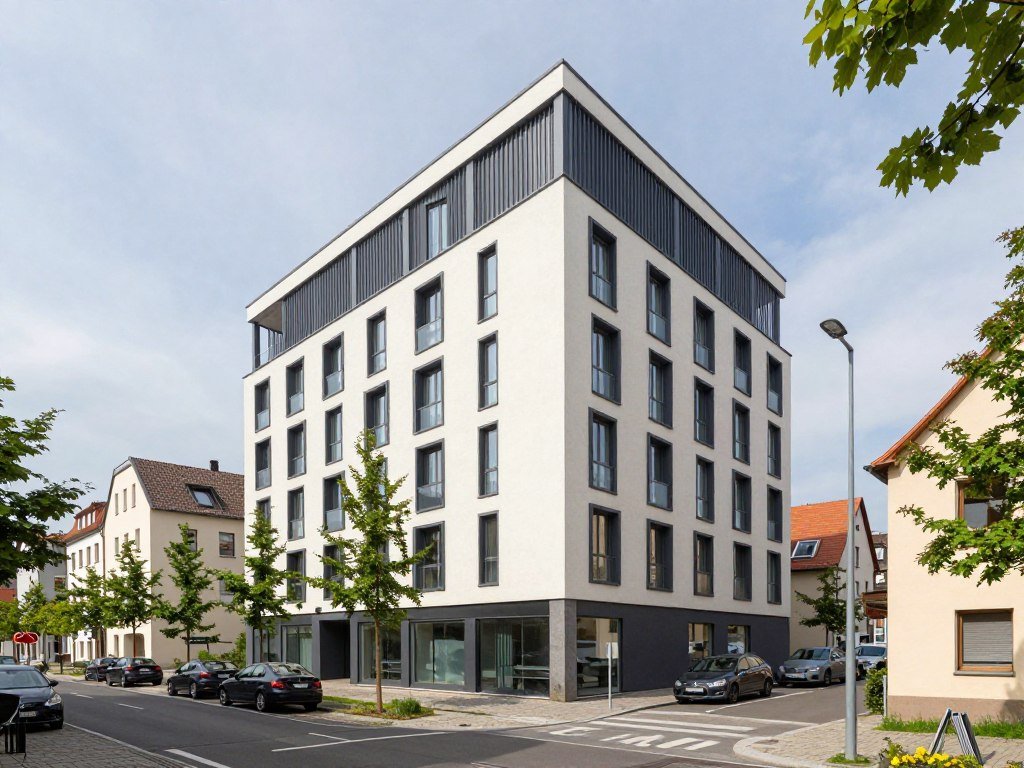 Hotel in Fürth near Nuremberg showing residential neighborhood setting