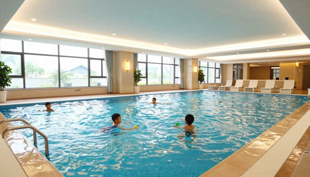 Hotel indoor pool for families