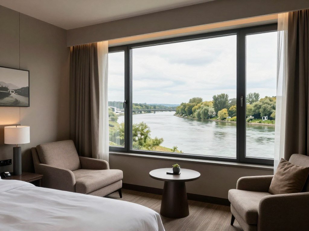 Hotel river view room interior