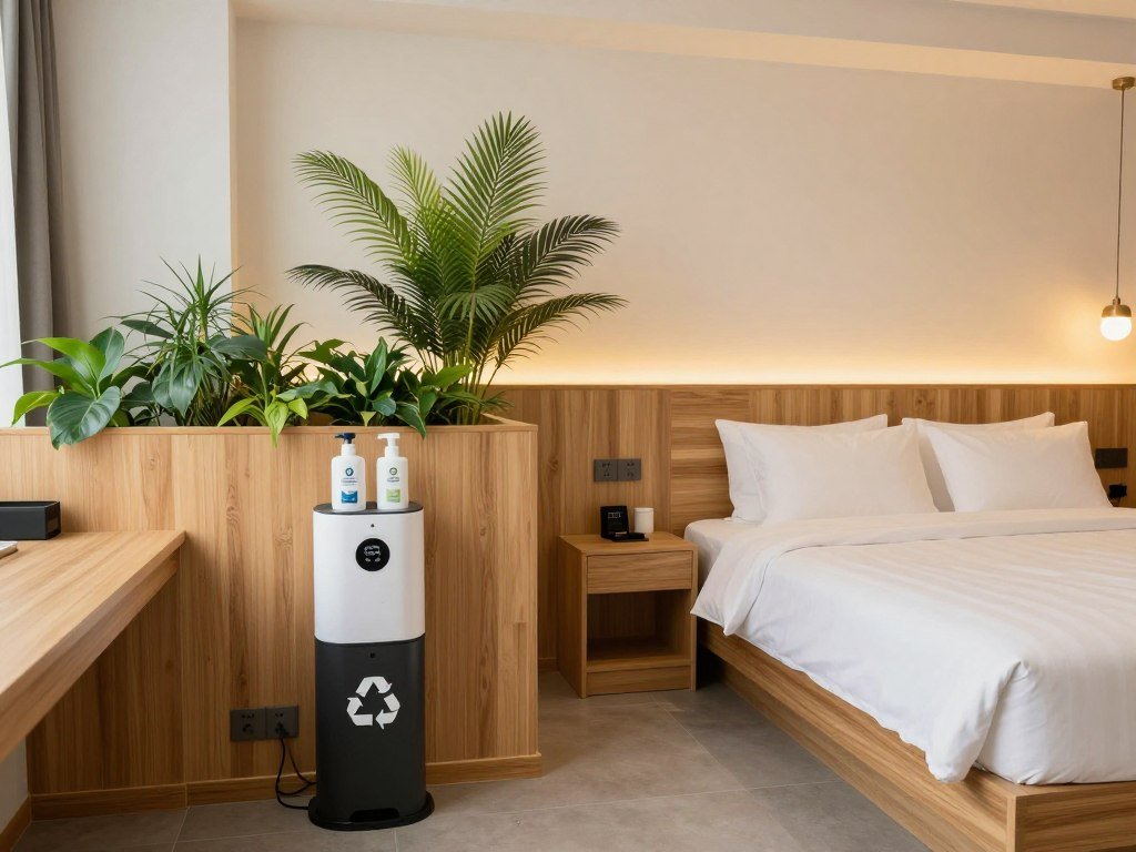The Best Hotels in Hamburg 36 Hotel room featuring sustainable design and eco-friendly amenities