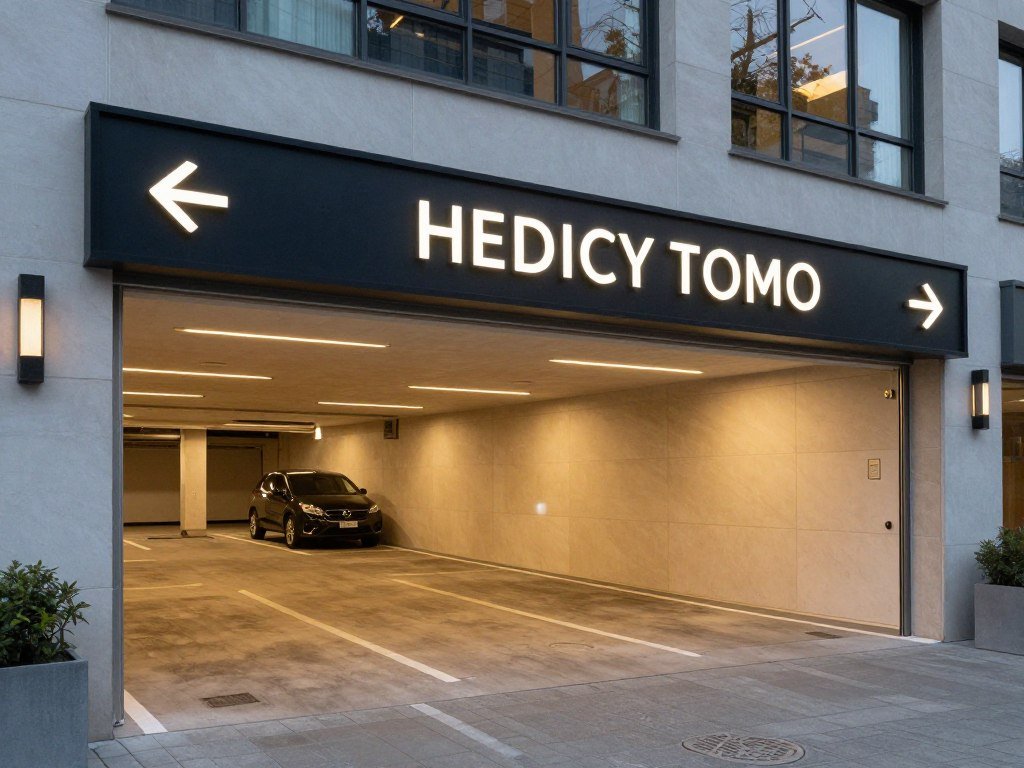 The Best Hotels in Hamburg 32 Hotel underground parking garage entrance with clear signage