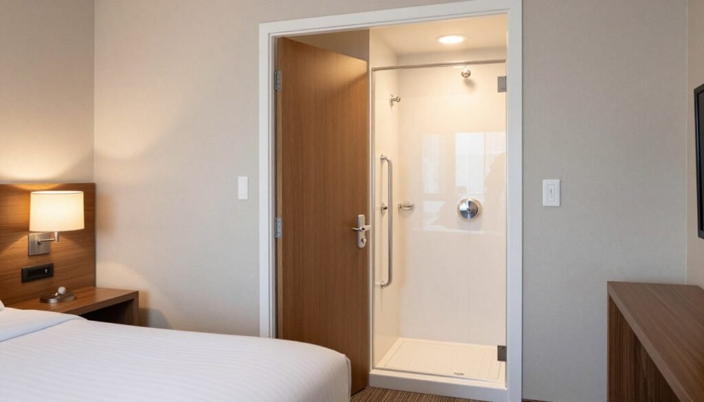 Hotel wheelchair accessible room