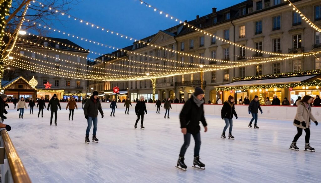 The Best Things to Do in Geneva 45 Ice skating rink in Geneva with Christmas lights