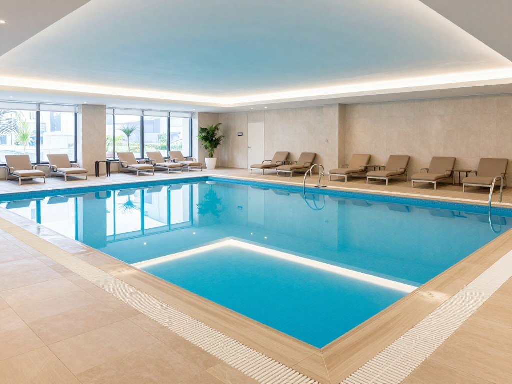 Indoor swimming pool at Crowne Plaza Brugge