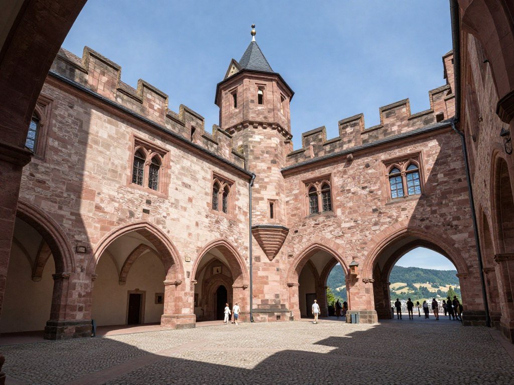 The Best Hotels in Balzers 11 Interior courtyard of Burg Gutenberg castle in Balzers