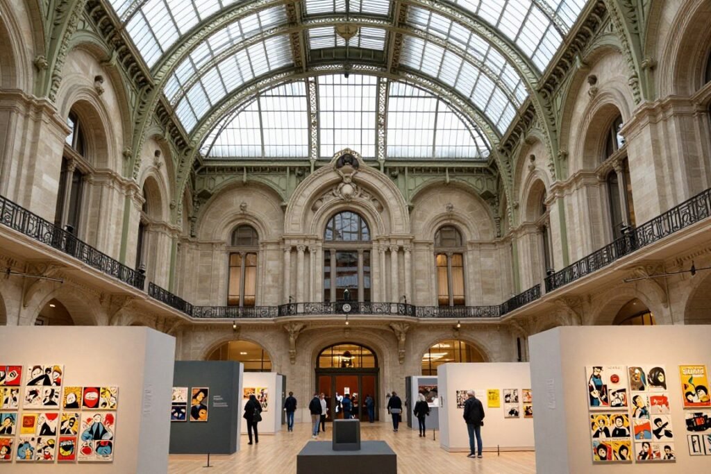 The Best Things to Do in Brussels 3 Interior of the Belgian Comic Strip Center showing Art Nouveau architecture and comic exhibitions