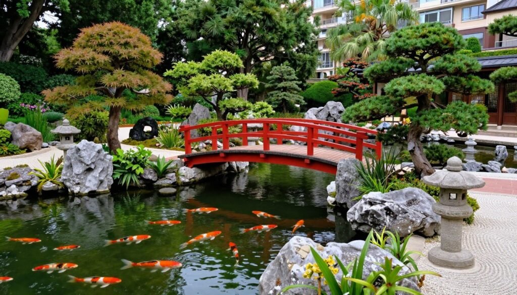 The Best Things to Do in Monaco 18 Japanese Garden Monaco with koi pond and traditional bridge
