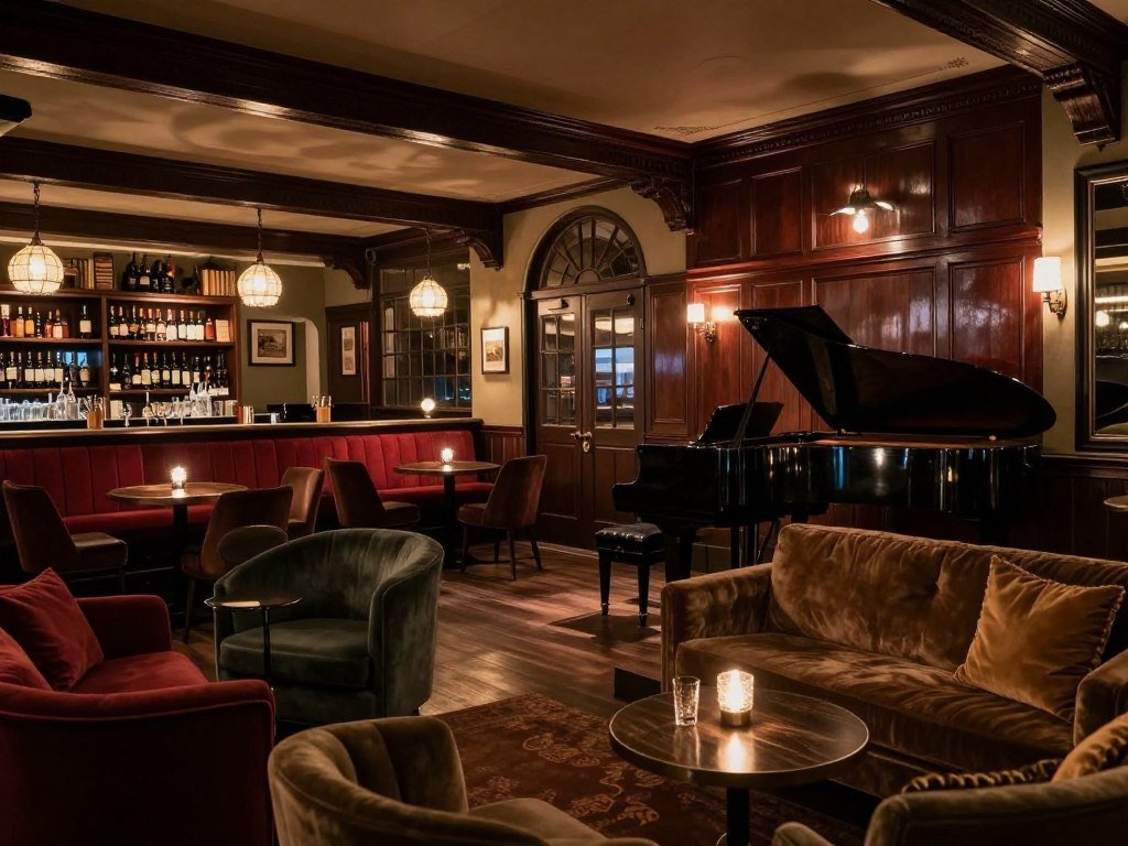 Jazz bar at Hotel Navarra in Bruges