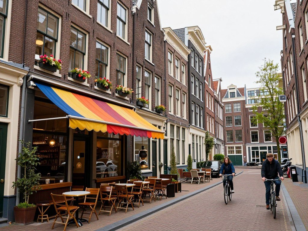 The Best Hotels in Amsterdam 2 Jordaan district in Amsterdam with narrow streets and cafes
