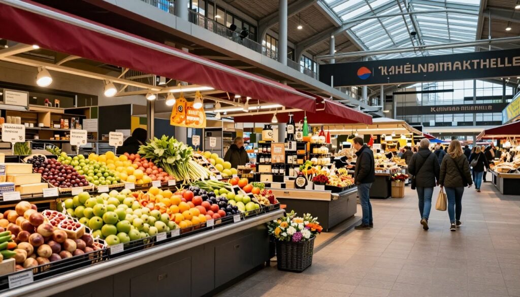 The Best Things to Do in Frankfurt 19 Kleinmarkthalle indoor market with fresh produce stalls and shoppers