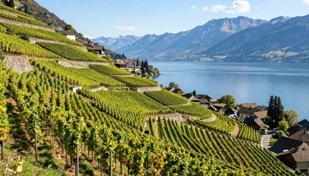 The Best Things to Do in Geneva 39 Lavaux terraced vineyards overlooking Lake Geneva