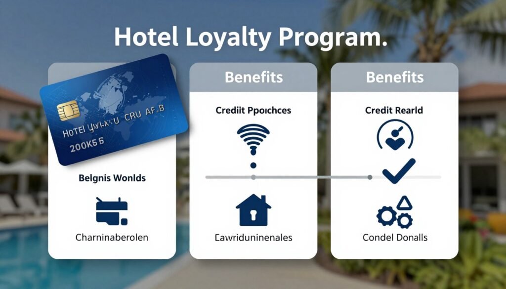 Loyalty program benefits and credit card rewards for hotel bookings