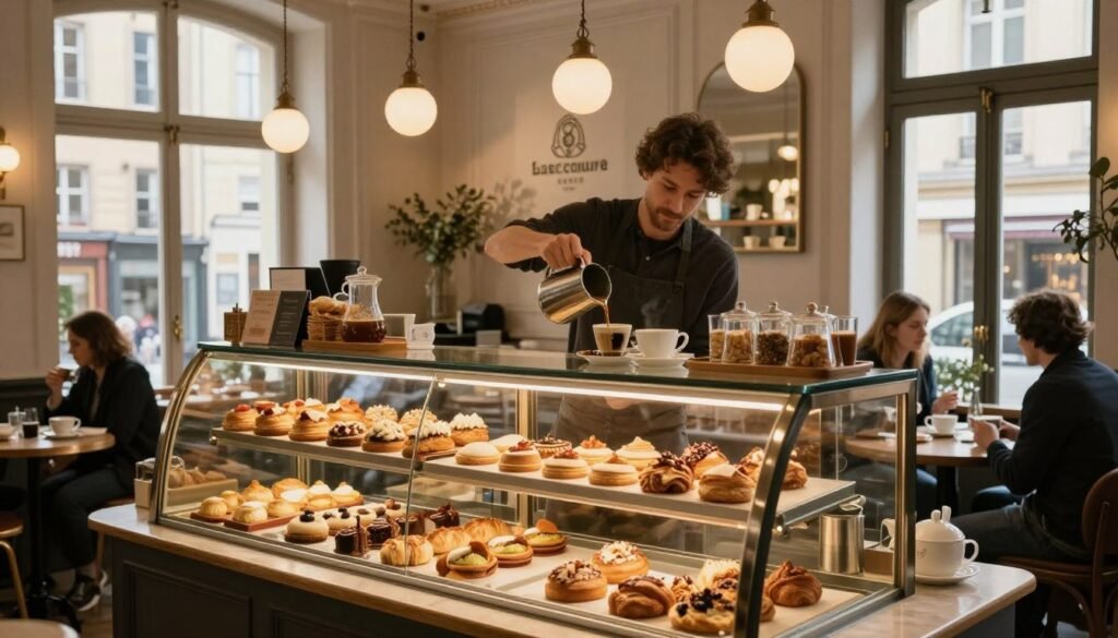 Luxembourg City cafe with specialty coffee and pastries