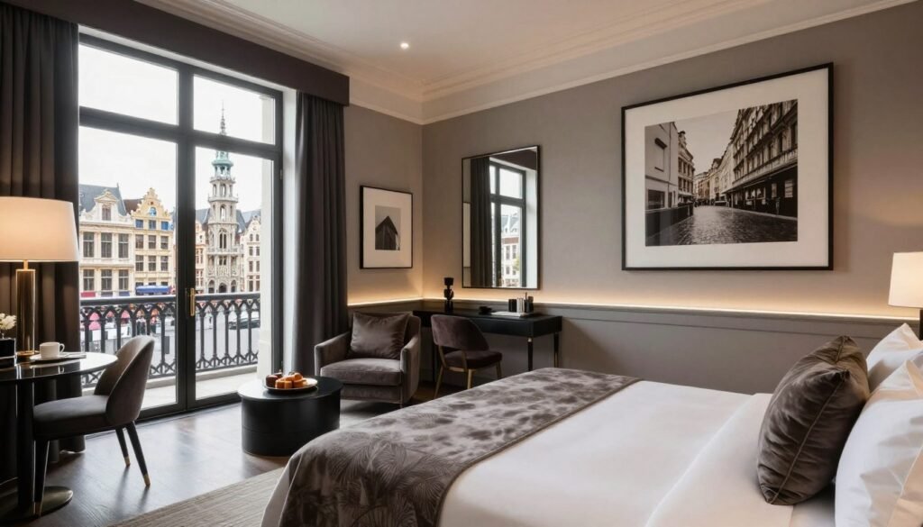 The Best Hotels in Brussels 2 Luxurious hotel suite in Hotel Amigo Brussels with view of Grand Place