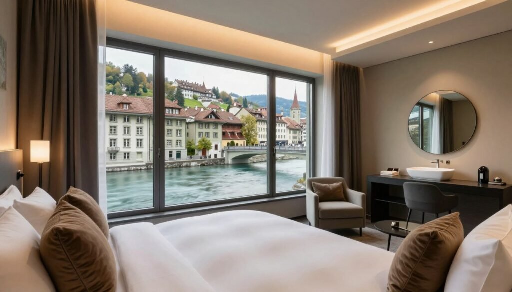 The Best Things to Do in Bern 25 Luxury hotel room in Bern with view of Old Town