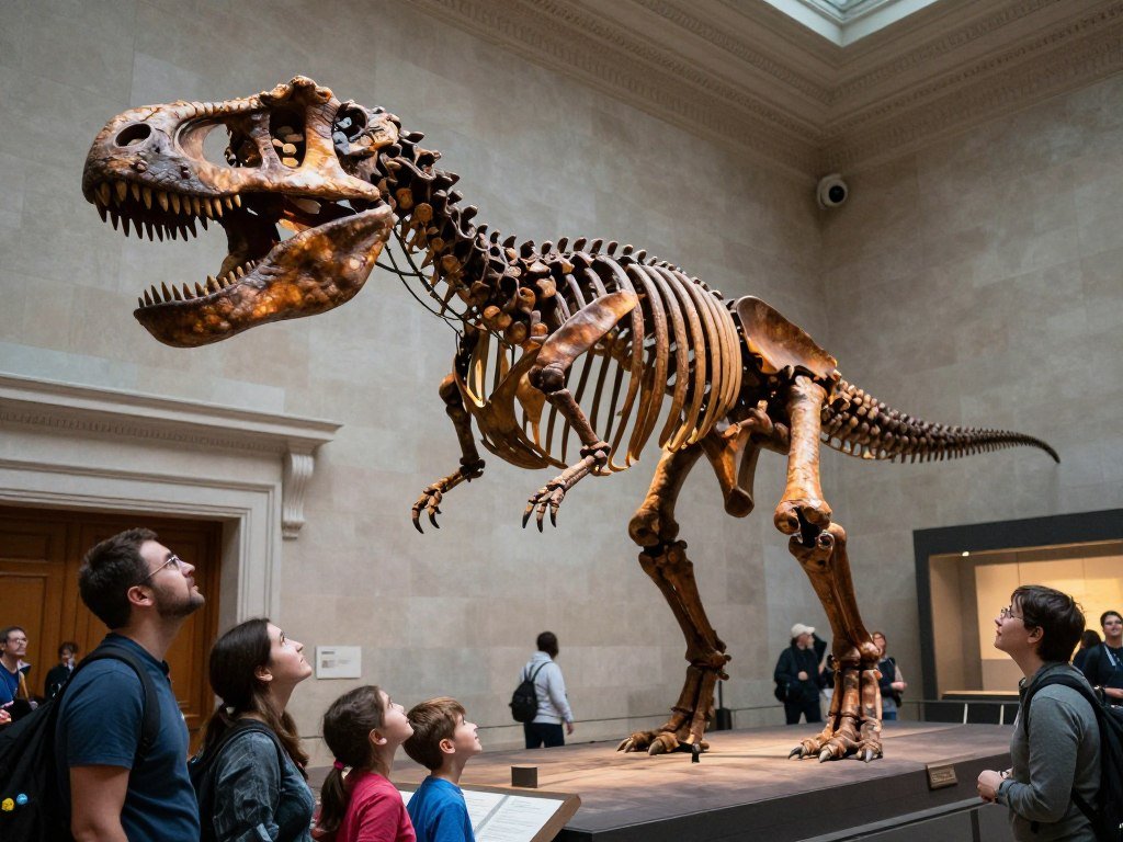 Manchester Museum's dinosaur skeleton display, a favorite among things to do in Manchester for families