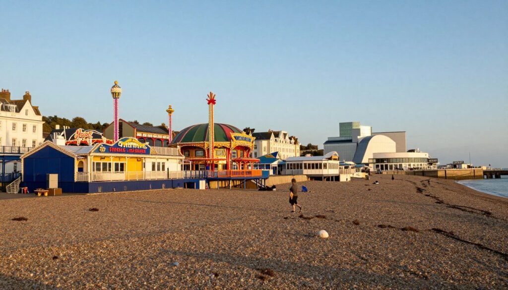 Margate's sandy beach and Turner Contemporary gallery, a revitalized coastal day trip from London England