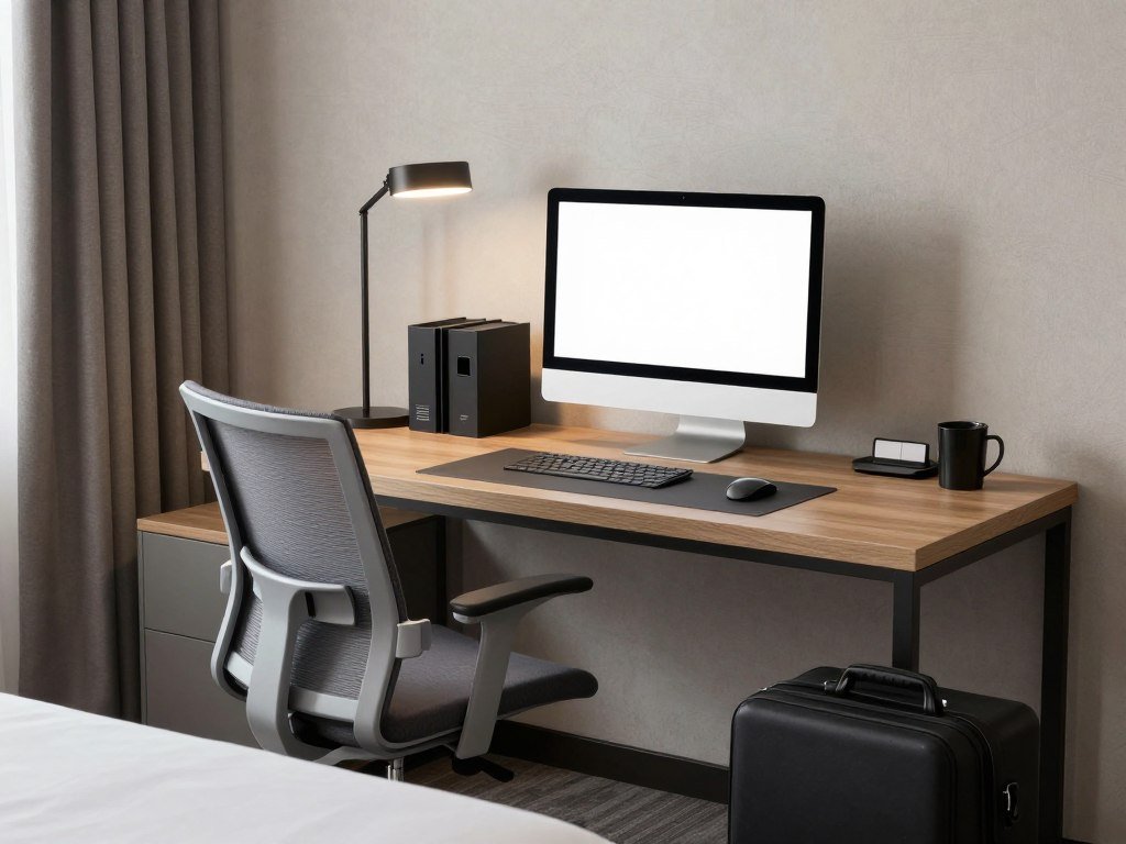 Marriott hotel business room setup