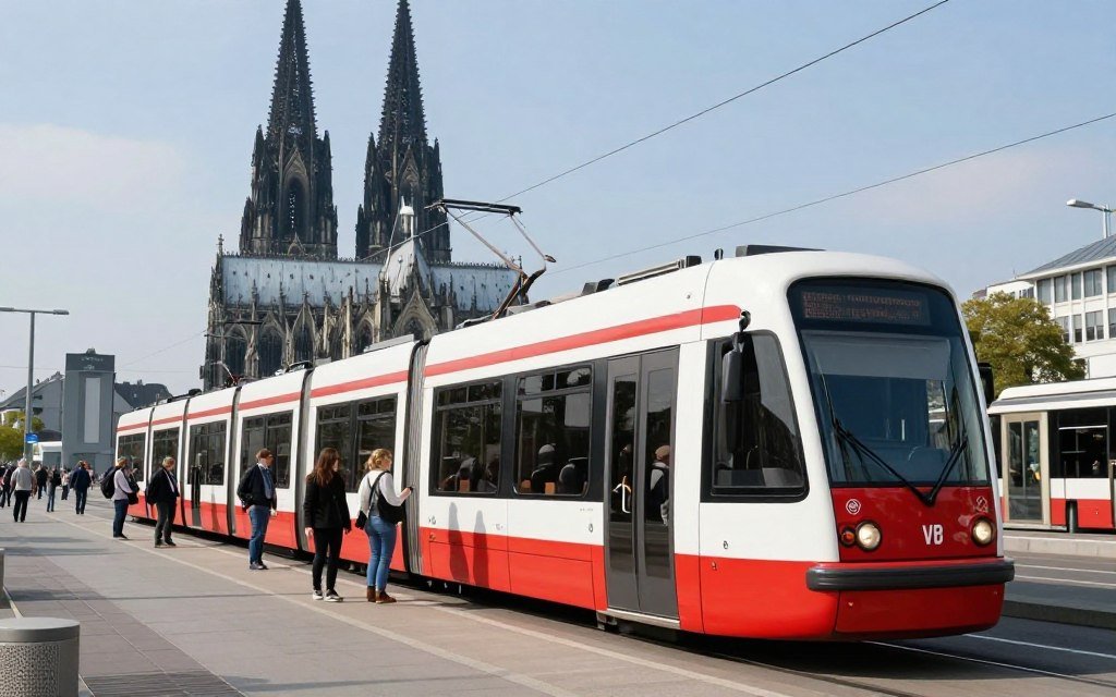 The Best Things to Do in Cologne 47 Modern KVB tram in front of Cologne Cathedral